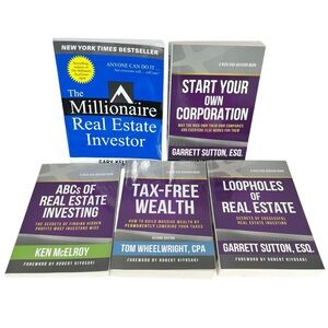 Real Estate Investing Book Lot 5 Rich Dad Advisor Tax-Free Wealth Keller